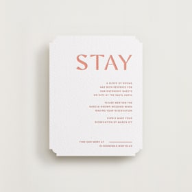 Letterpress Direction Cards