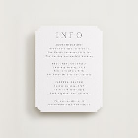 Letterpress Direction Cards