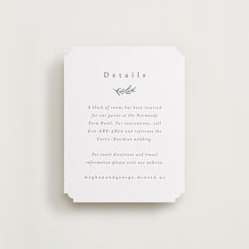 Letterpress Direction Cards