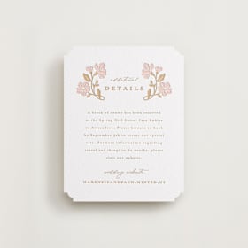 Letterpress Direction Cards