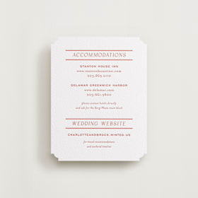 Letterpress Direction Cards