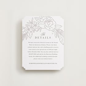 Letterpress Direction Cards