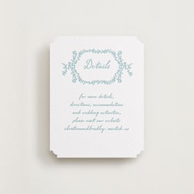 Letterpress Direction Cards