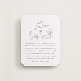 Letterpress Direction Cards