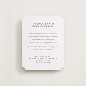 Letterpress Direction Cards