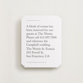 Letterpress Direction Cards