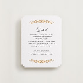 Letterpress Direction Cards