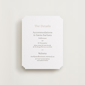 Letterpress Direction Cards