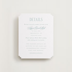 Letterpress Direction Cards