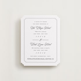 Letterpress Direction Cards