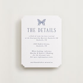 Letterpress Direction Cards