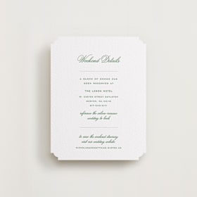 Letterpress Direction Cards