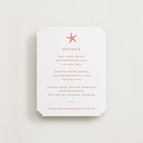 Letterpress Direction Cards