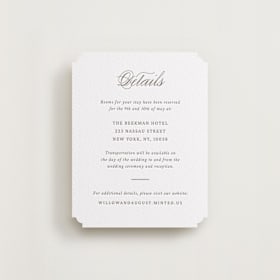 Letterpress Direction Cards