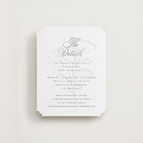 Letterpress Direction Cards