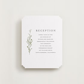 Letterpress Reception Cards