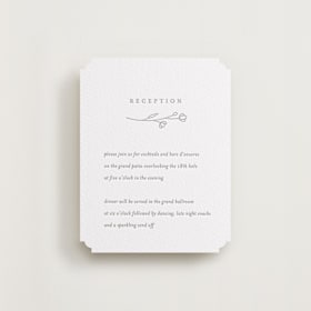 Letterpress Reception Cards