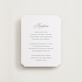 Letterpress Reception Cards