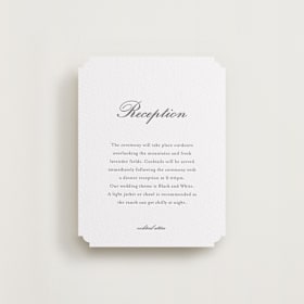 Letterpress Reception Cards