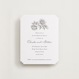 Letterpress Rehearsal Dinner Cards