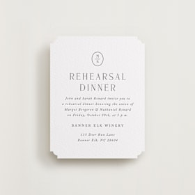 Letterpress Rehearsal Dinner Cards