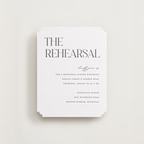 Letterpress Rehearsal Dinner Cards