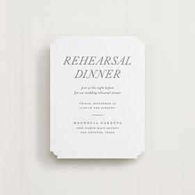 Letterpress Rehearsal Dinner Cards