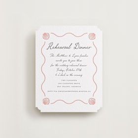 Letterpress Rehearsal Dinner Cards