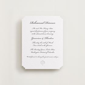 Letterpress Rehearsal Dinner Cards