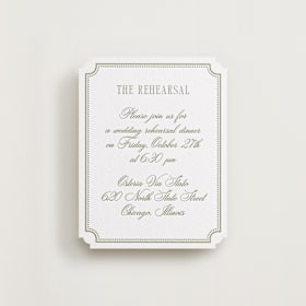 Letterpress Rehearsal Dinner Cards