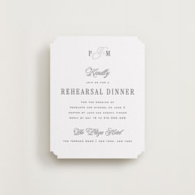 Letterpress Rehearsal Dinner Cards
