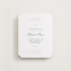 Letterpress Rehearsal Dinner Cards