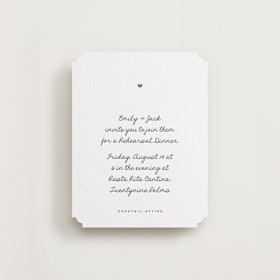 Letterpress Rehearsal Dinner Cards