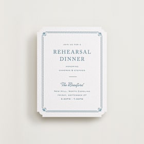 Letterpress Rehearsal Dinner Cards
