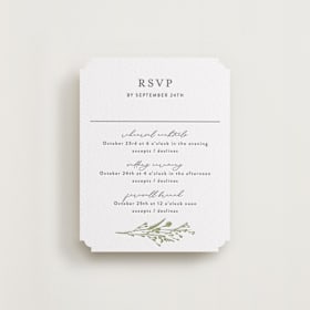 Letterpress Multi-Event RSVP Cards