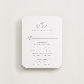 Letterpress Multi-Event RSVP Cards