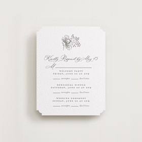 Letterpress Multi-Event RSVP Cards