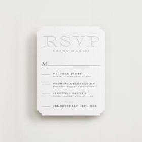 Letterpress Multi-Event RSVP Cards