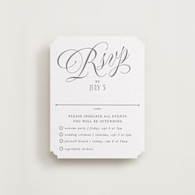 Letterpress Multi-Event RSVP Cards