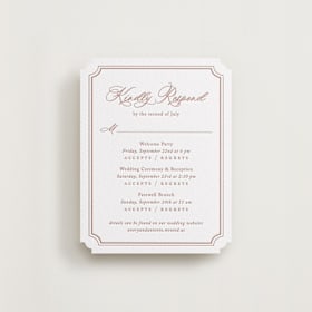 Letterpress Multi-Event RSVP Cards