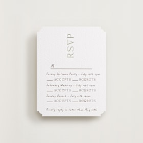 Letterpress Multi-Event RSVP Cards