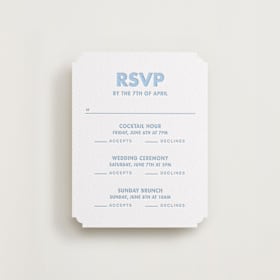 Letterpress Multi-Event RSVP Cards
