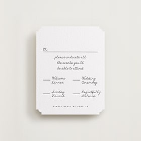 Letterpress Multi-Event RSVP Cards