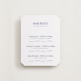 Letterpress Multi-Event RSVP Cards