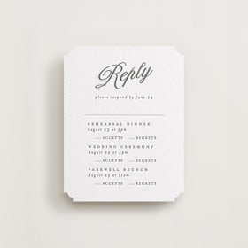 Letterpress Multi-Event RSVP Cards