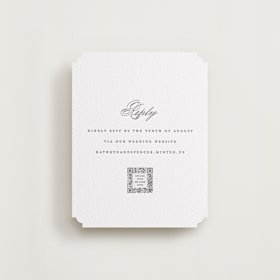 Letterpress RSVP Online Enclosure Cards