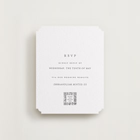 Letterpress RSVP Online Enclosure Cards