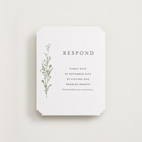 Letterpress RSVP Online Enclosure Cards