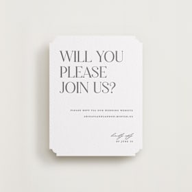 Letterpress RSVP Online Enclosure Cards