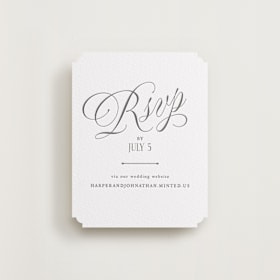 Letterpress RSVP Online Enclosure Cards